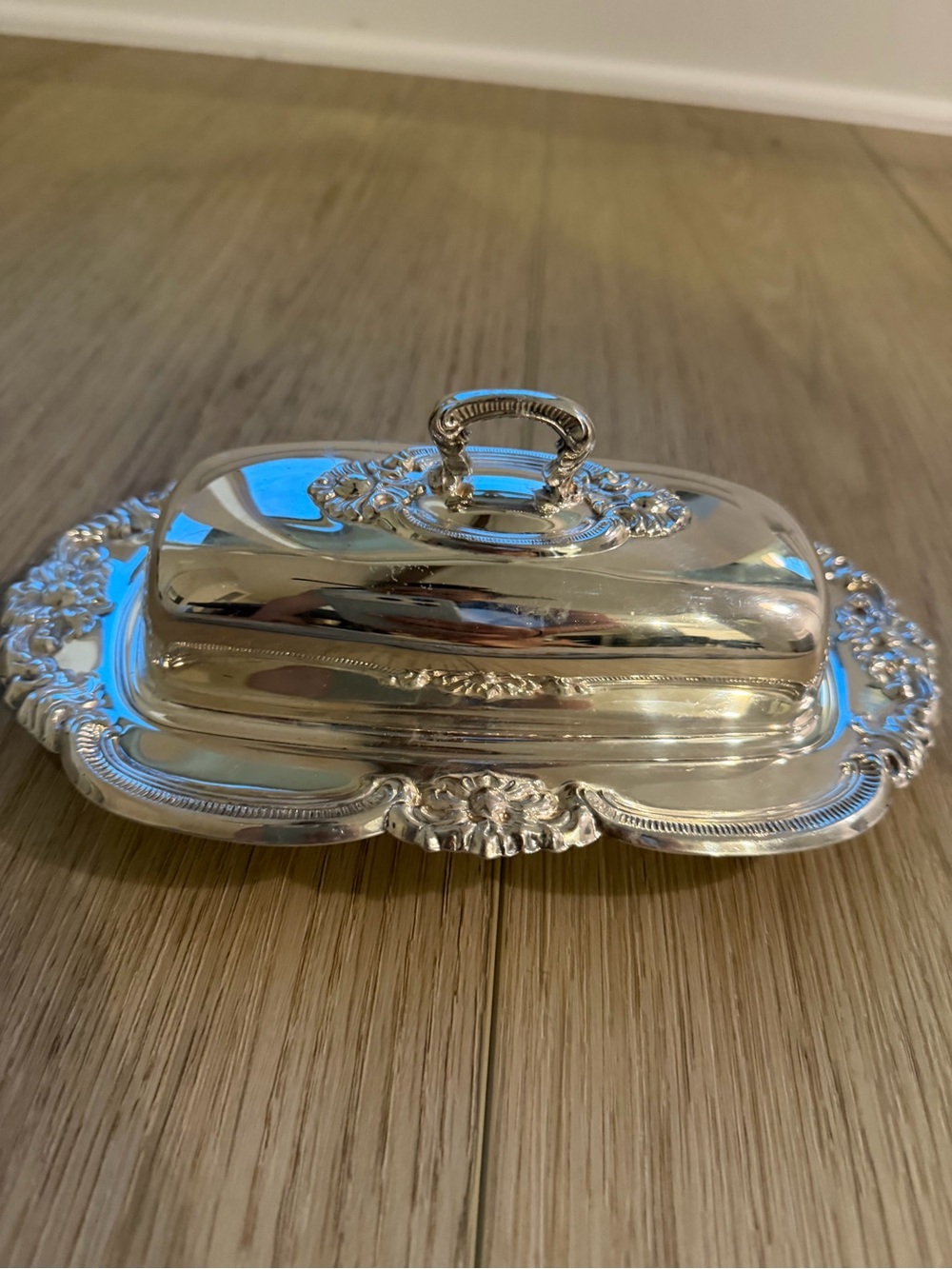 Gorham Silver Plated Ornate Covered Butter Dish